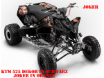 Joker Background Black, Joker color Orange-White for KTM Quad SX/XC 450/505/525